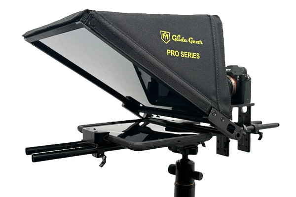 Glide Gear TMP 750 Professional Tablet Teleprompter Combo Kit with GG 665 Fluid Head Heavy-Duty Tripod Glide Gear