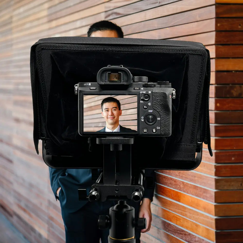 Glide Gear TMP 500 15mm Rail Video Camera Tripod Teleprompter With