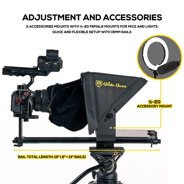 Tmp 500 15mm Rail Teleprompter With Protective Travel Case