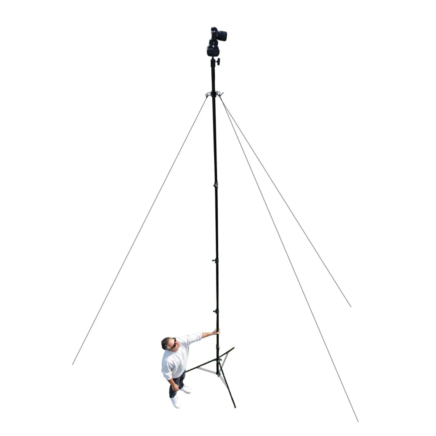 TST 20 - Sky High 20 Foot Video Camera Sports Tripod Stand w/ Stabilization Kit Glide Gear