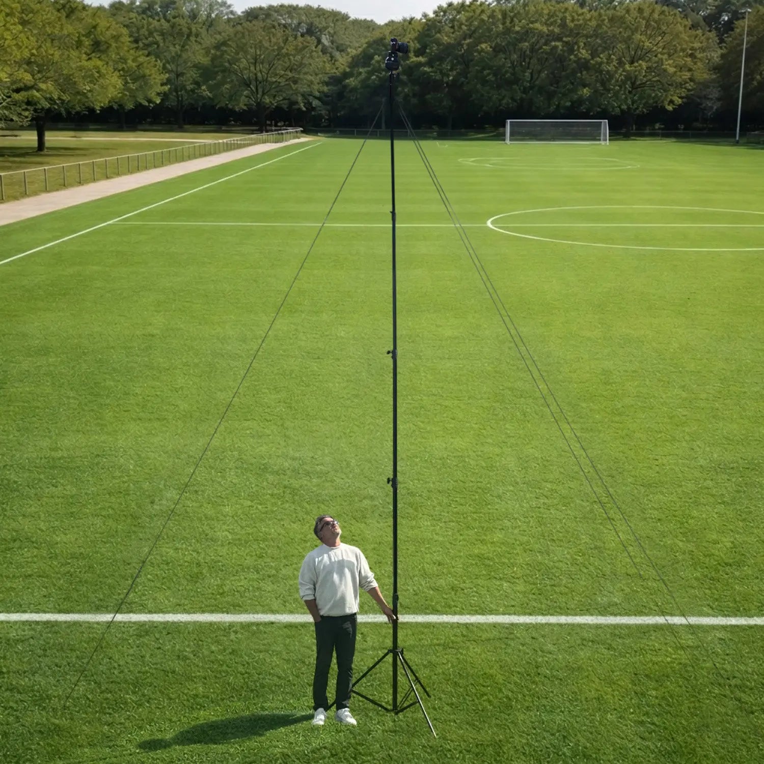 TST 20 - Sky High 20 Foot Video Camera Sports Tripod Stand w/ Stabilization Kit Glide Gear