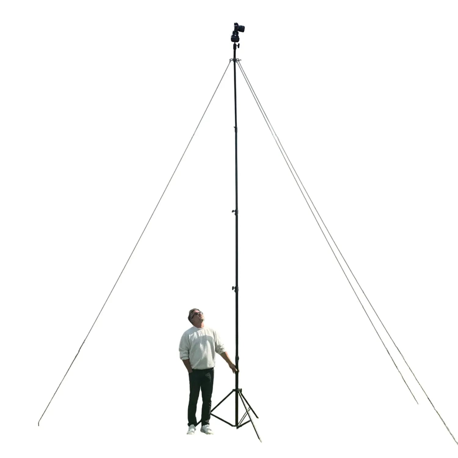 TST 20 - Sky High 20 Foot Video Camera Sports Tripod Stand w/ Stabilization Kit Glide Gear