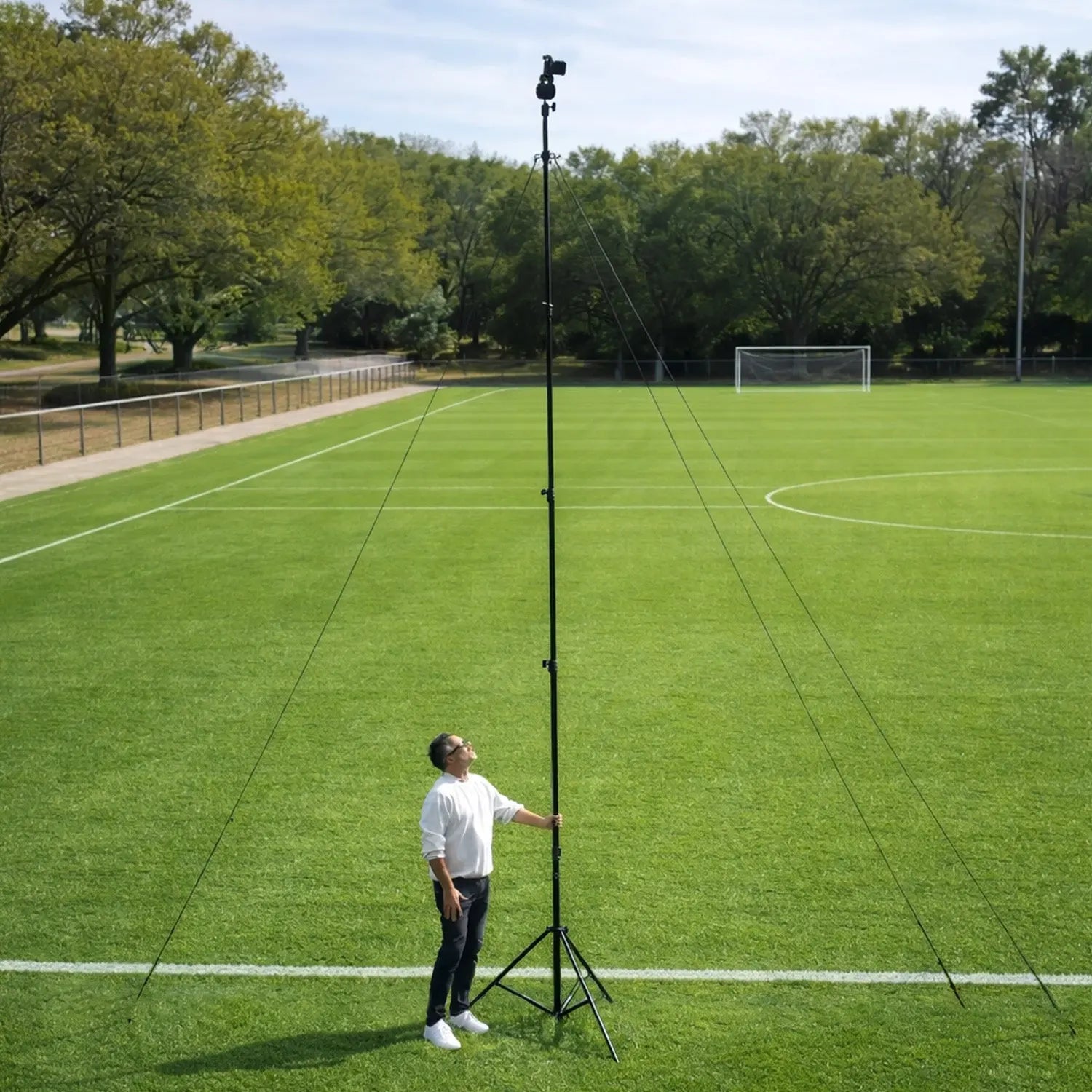 TST 20 - Sky High 20 Foot Video Camera Sports Tripod Stand w/ Stabilization Kit Glide Gear