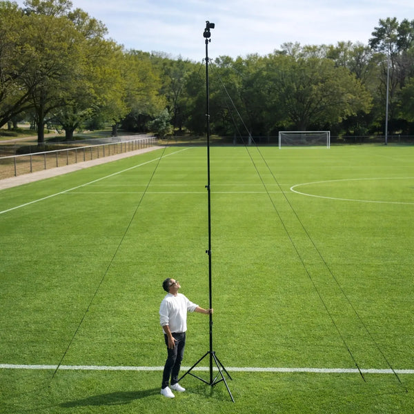 TST 20 - Sky High 20 Foot Video Camera Sports Tripod Stand w/ Stabilization Kit Glide Gear