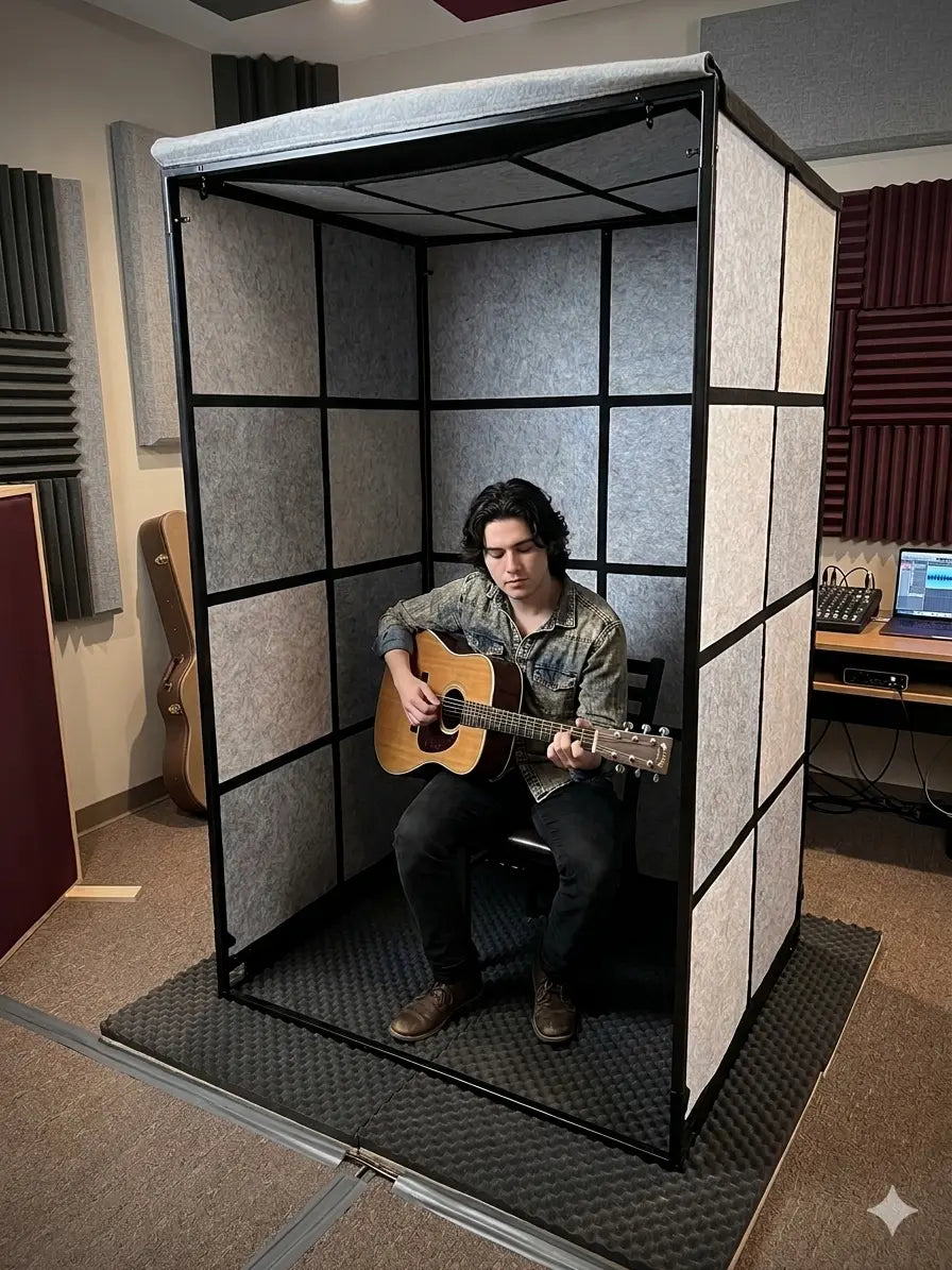 Glide Gear 4x4 Vocal Isolation Recording Sound Booth Koncept Innovators, LLC