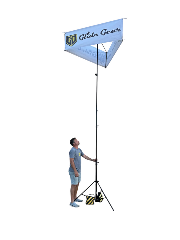 goodbye gear Glide Gear Aluminum Clip-in Easy Assembly Banner Display Mount For Trade Shows And Conventions With Tst 20 20-foot Tall Tripod Mounting Kit