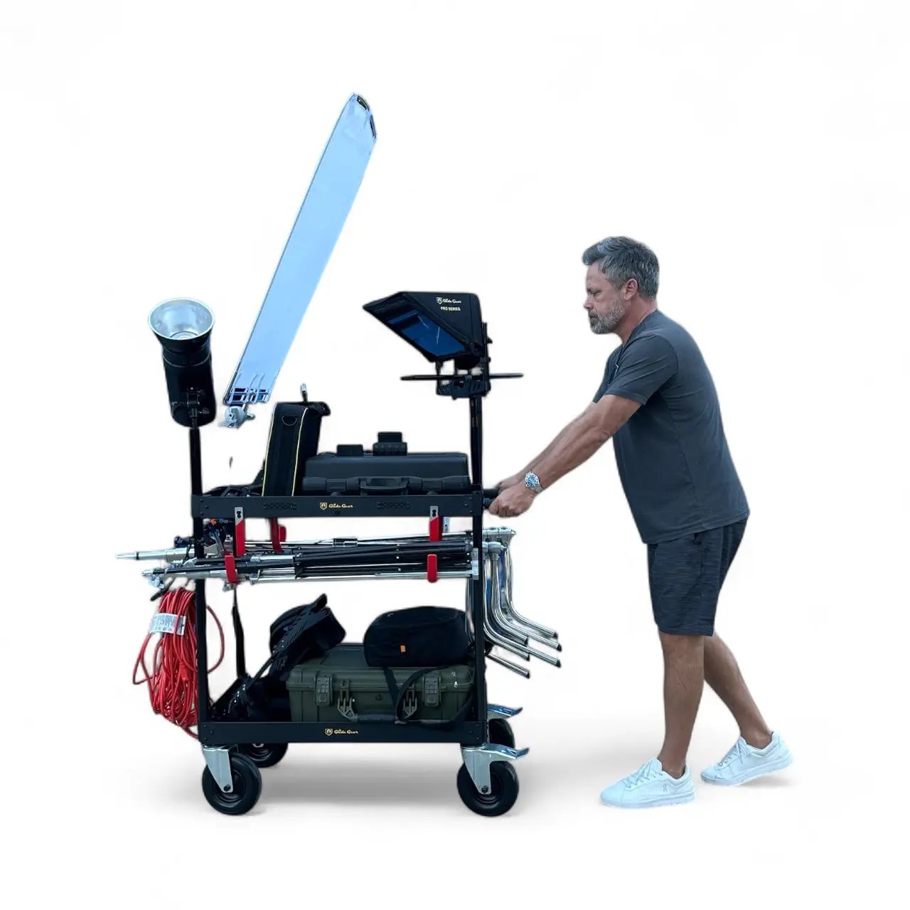 Glide Gear VEC 100 - 2-Tier Video Production Cart Koncept Innovators, LLC