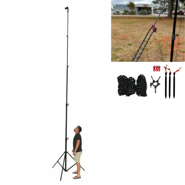 Sky High 20’ Video Camera Sports Tripod Stand w/ Stabilization Kit Glide Gear