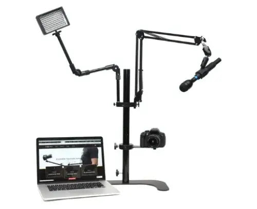 Glide Gear DST 100 Studio Zoom Podcast Live Streaming Meeting Desktop Multi Mount Stand