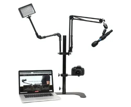 Glide Gear DST 100 Studio Zoom Podcast Live Streaming Meeting Desktop Multi Mount Stand Glide Gear