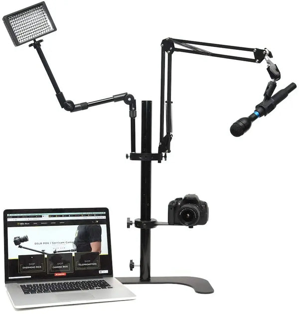 Glide Gear DST 100 Studio Zoom Podcast Live Streaming Meeting Desktop Multi Mount Stand Glide Gear