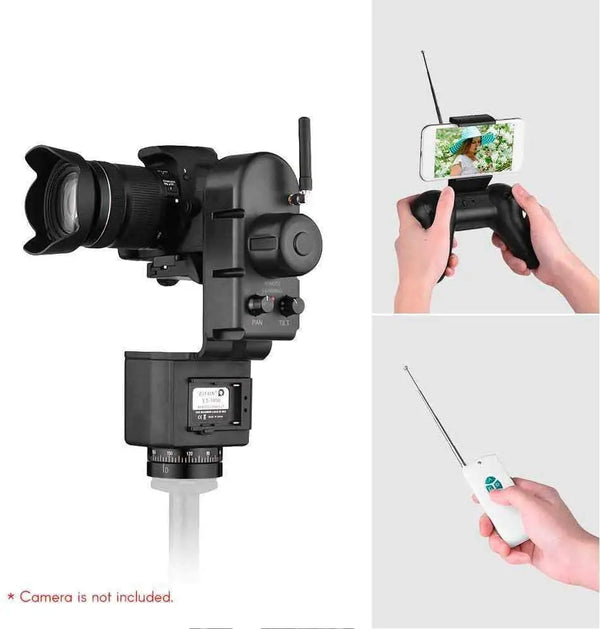 Motorized Pan Tilt Head With Wireless Remote Glide Gear