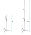 Glide Gear Professional Heavy Duty Metal Adjustable C-Stand 5-10 Ft - Koncept Innovators, LLC