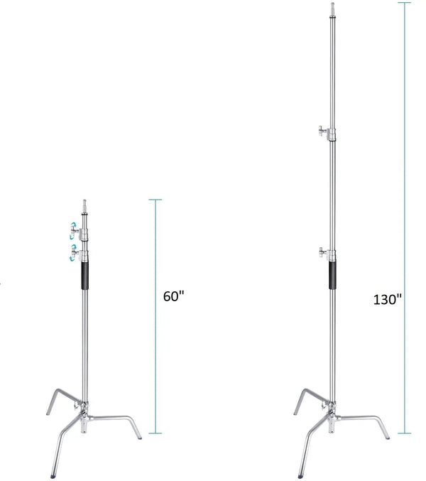 Glide Gear Professional Heavy Duty Metal Adjustable C-Stand 5-10 Ft - Koncept Innovators, LLC